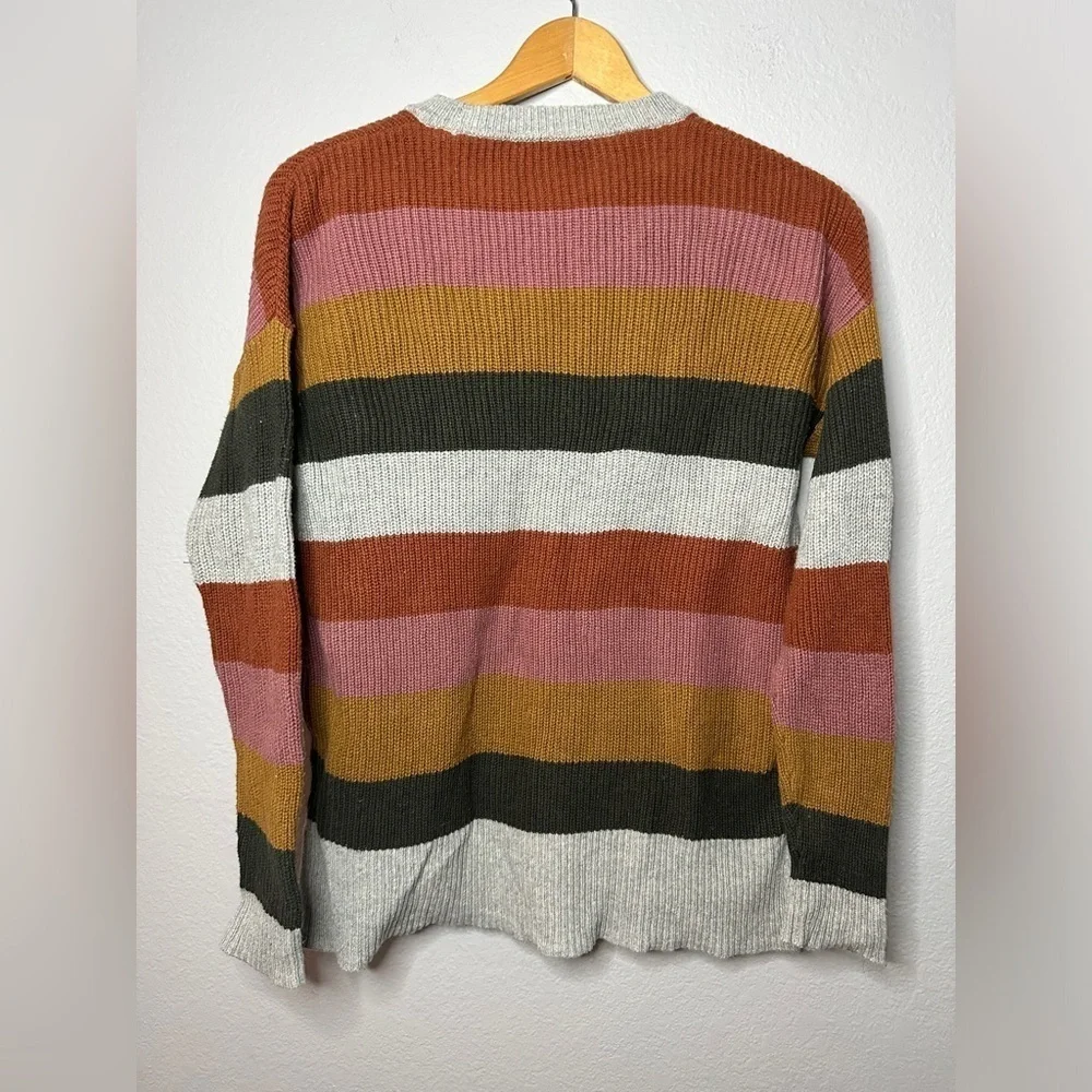 Madewell Thompson Pocket Pullover Sweater Arctic Ice Stripe Size XS - Picture 7 of 8